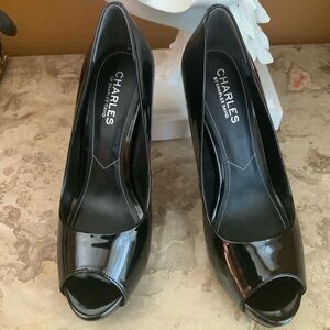 Charles by Charles David Black Patent Leather Heels